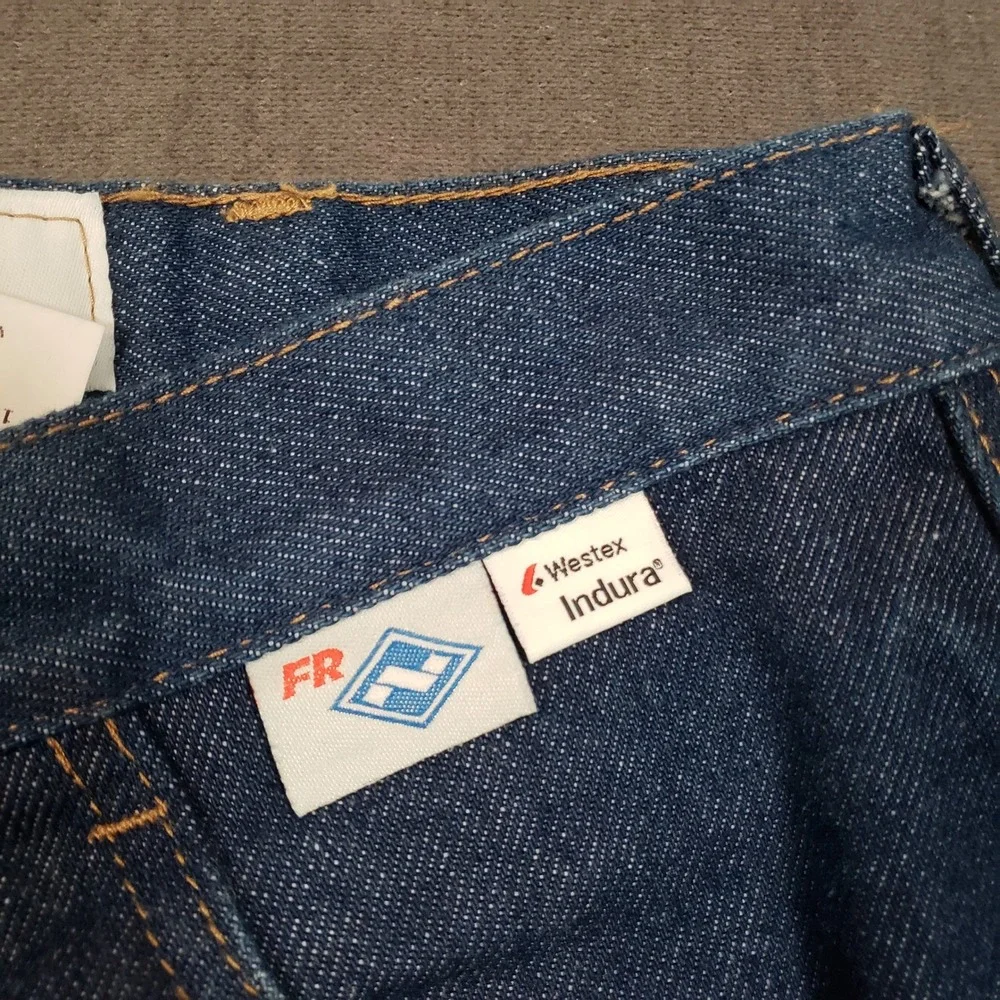National Safety Apparel FR Jeans Mens 36x32 Blue Westex Indura Flame Resistant